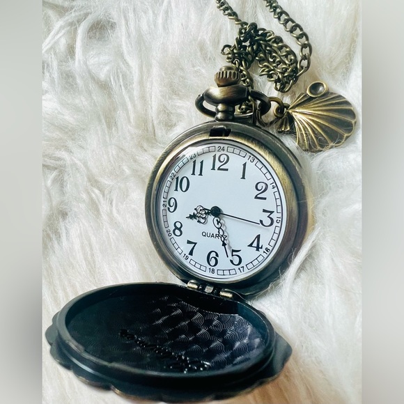NEW Little Mermaid Shell Necklace/Pocket Watch - BACK IN STOCK - Picture 2 of 7